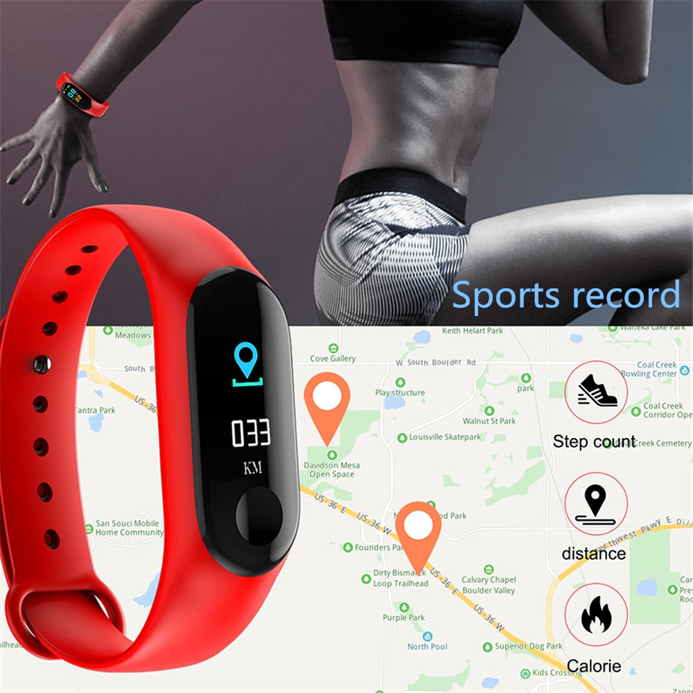 Pulseira Eletrônica Fitness Tracker com Monitoramento de Saúde e Atividades Físicas